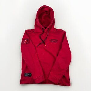 Vintage Avirex Y2K Hoodie Sweatshirt Size M Tiger Patch 63RD Fighter Squad Red